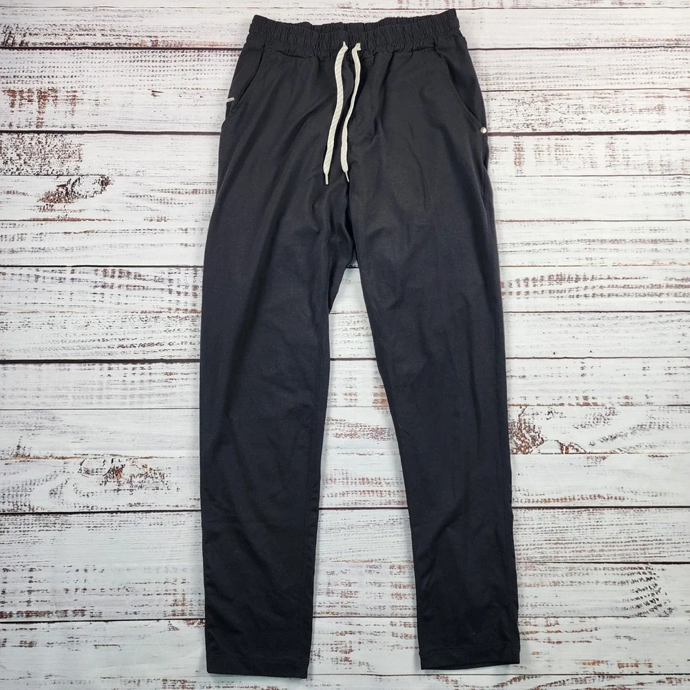 Vuori Ponto Performance Pants Mens Medium Black DreamKnit Lounge Jogger V418